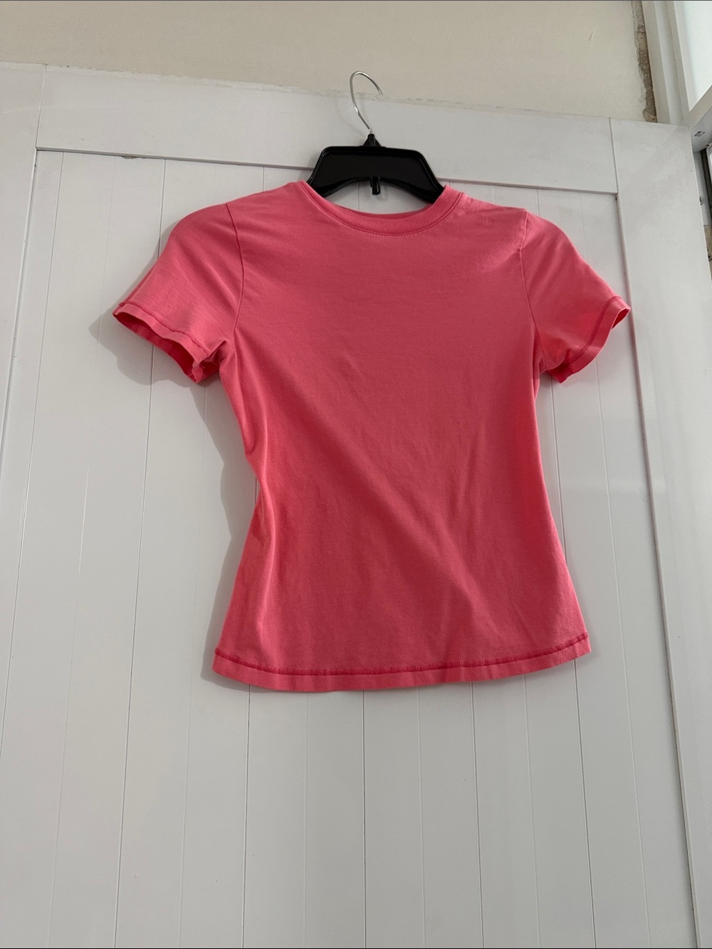Classic Crewneck Short Sleeve Top - Pink